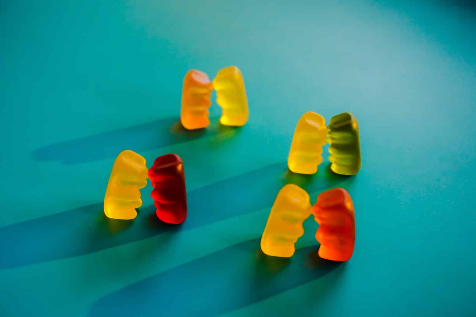 yellow and red gummy bears